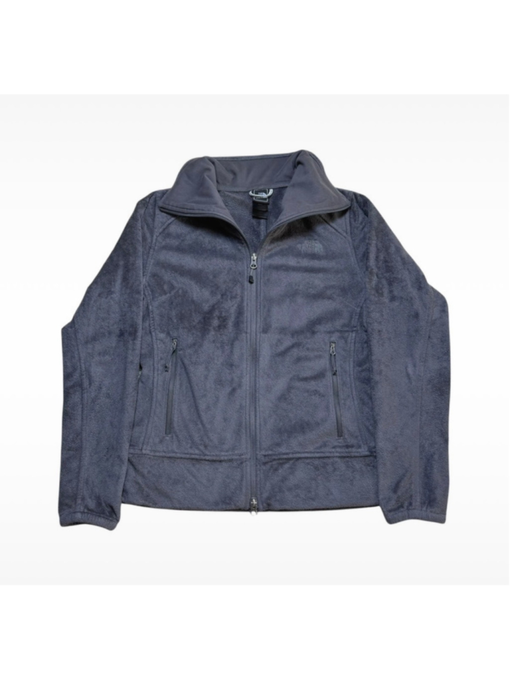 The North Face Gray High Neck Zipup Fleece Jacket Medium Gorpcore